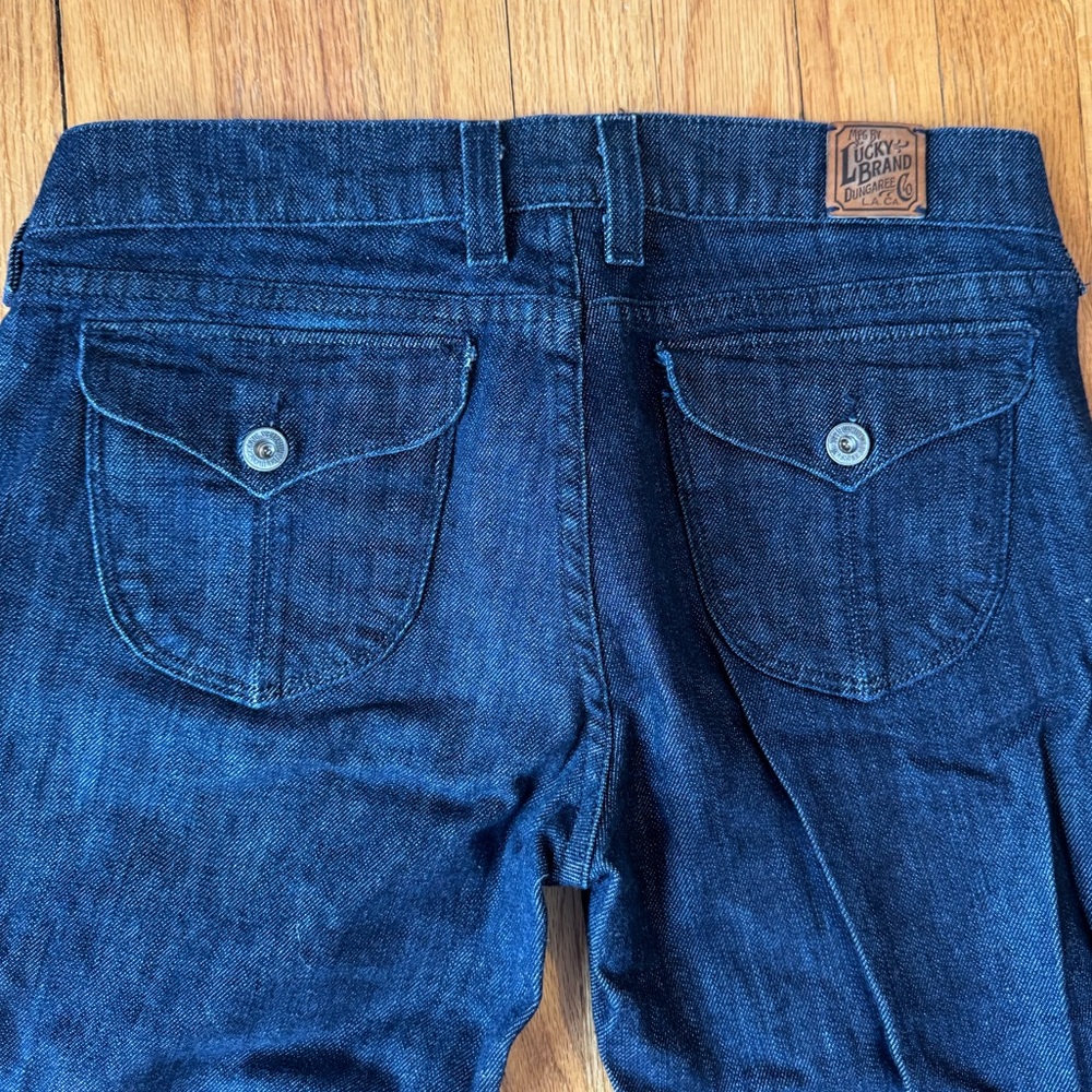 Lucky Brand Y2K Dark Indigo Zoe Jean Low Rise Flare Jeans Size 8/ W 29 Long - Picture 4 of 6